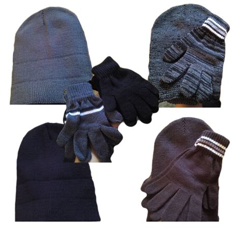 Gorros y guantes .